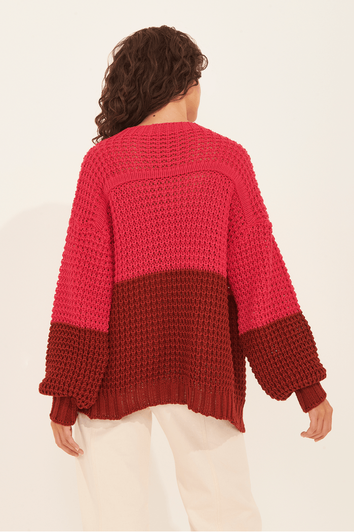 BICOLOUR CARDI