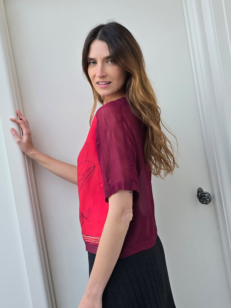 OPEN BUTTERFLY BLOUSE