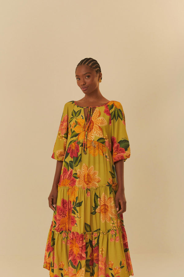 FARM ARARA EM FLOR DRESS