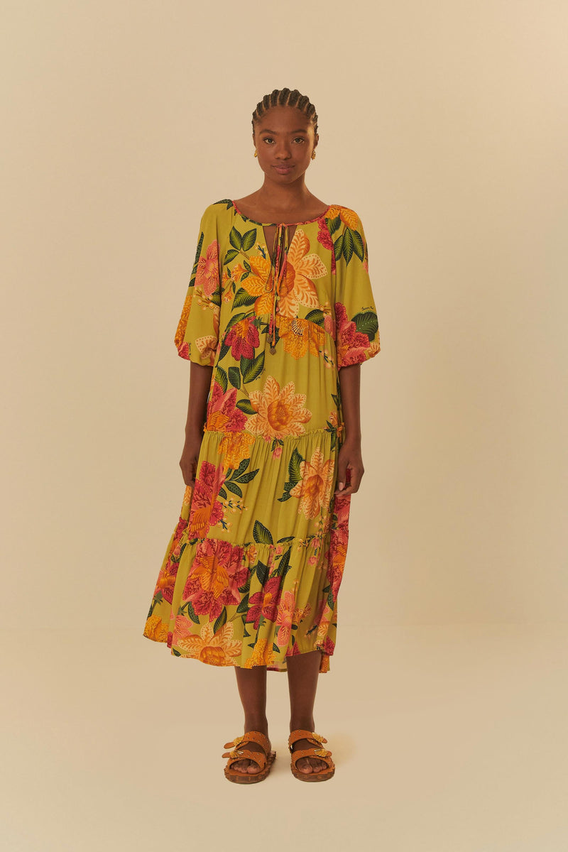 FARM ARARA EM FLOR DRESS